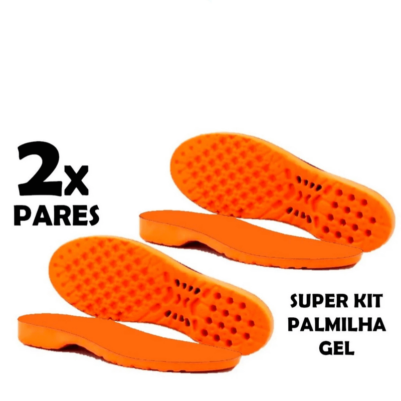 Kit 2 Pares Palmilha ortopédica - Power Gel